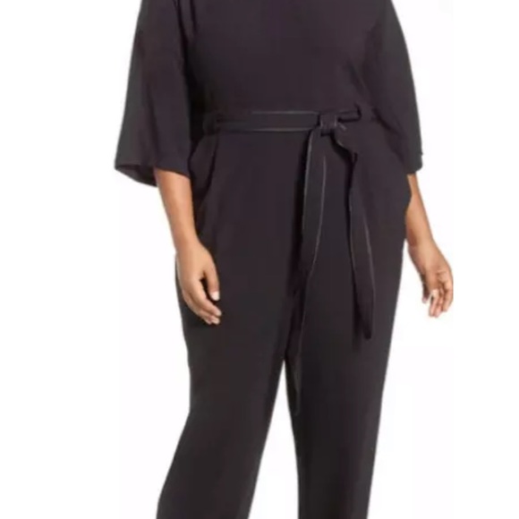 Melissa McCarthy Pants - Melissa McCarthy black belted jumpsuit 3x